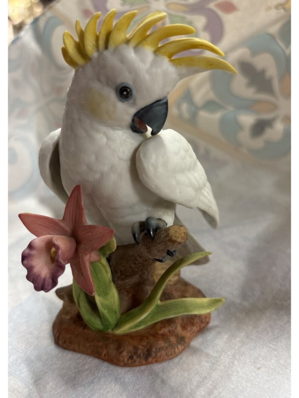 Lenox Vintage 1991 Ceramic Figurine No Box EXOTIC BIRDS Cockatoo